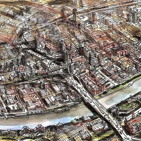 A view from the “Evolution of Glasgow”.