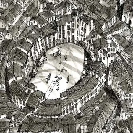 This amphitheater, where gladiator shows and games were traditionally held, was built in Lucca in the second half of the 1st century AD.