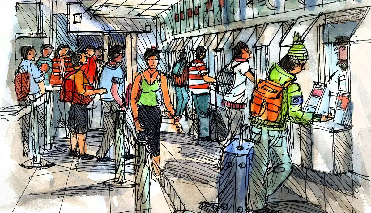 Victoria station ticket windows