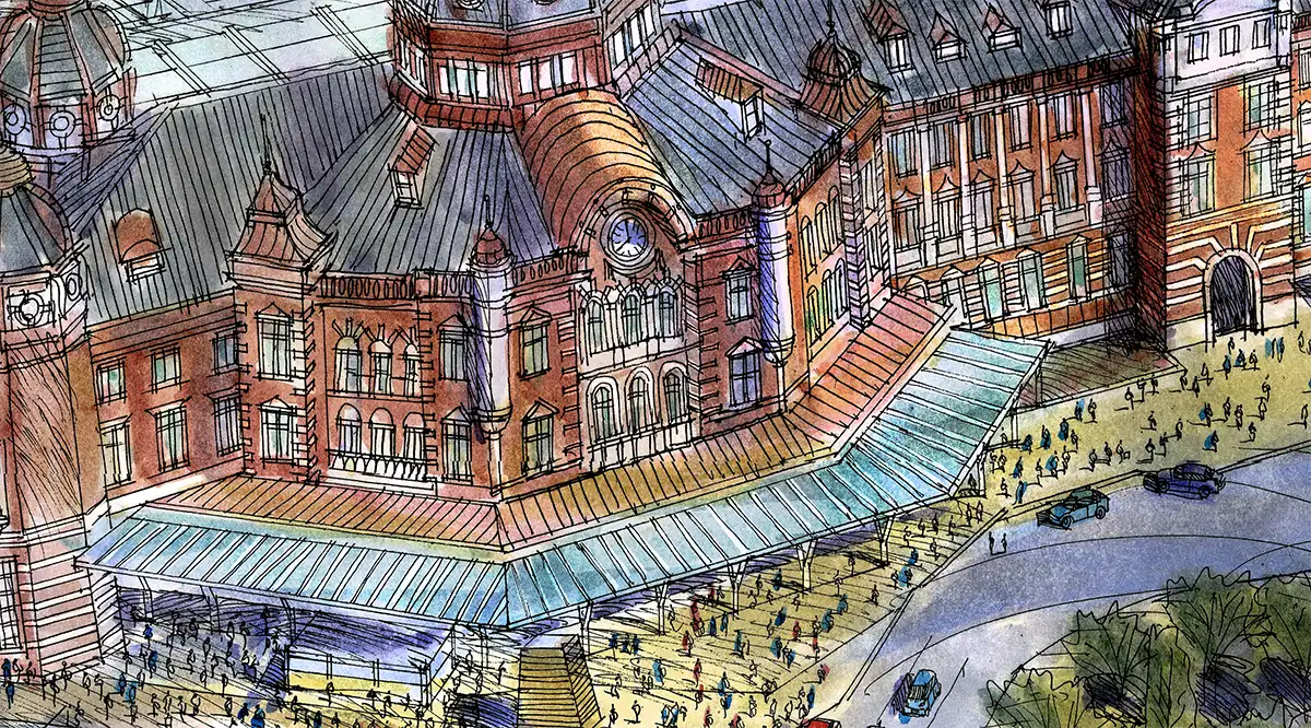 Chiyoda Station left Tokyo